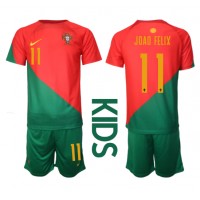 Portugal Joao Felix #11 Hemmadräkt Barn VM 2022 Kortärmad (+ Korta byxor)